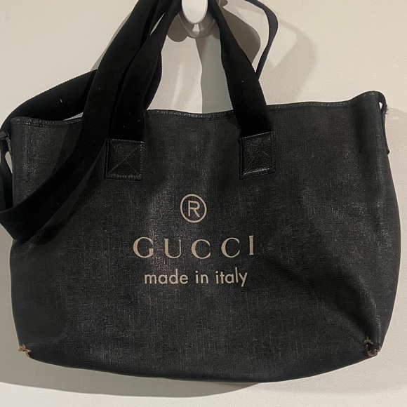 Gucci Black Canvas Tote PROJECT - Picture 1 of 12